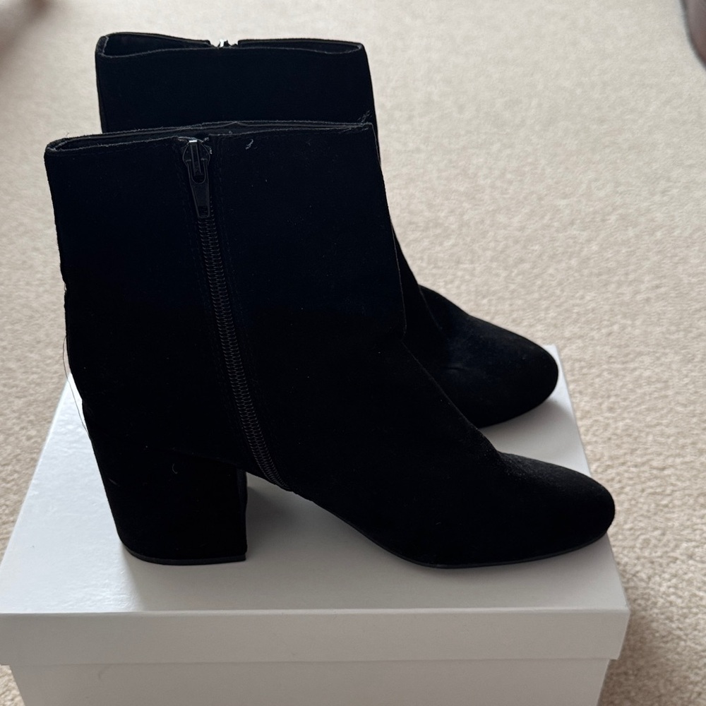 Bar III Black Suede Ankle Booties